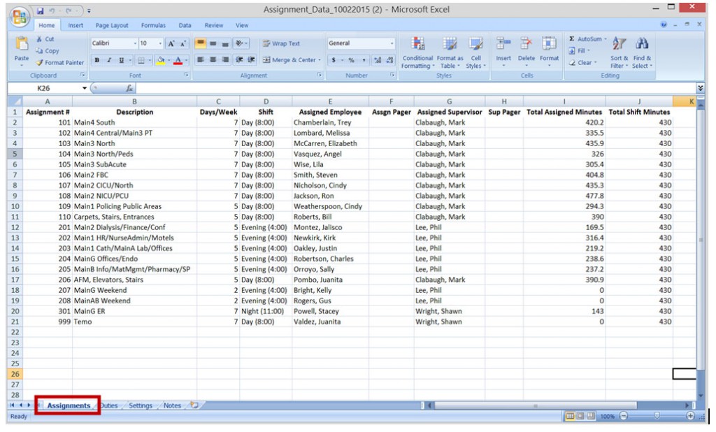 You Can Now Export Daily Assignments to Excel! | Smart Facility Software